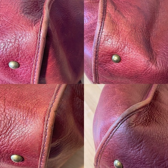 1937 Accessories Camden Satchel Doctors Bag Red Burgundy Leather - Picture 11 of 15